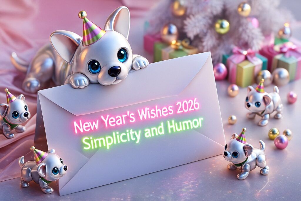 New Year's wishes simplicity and humor